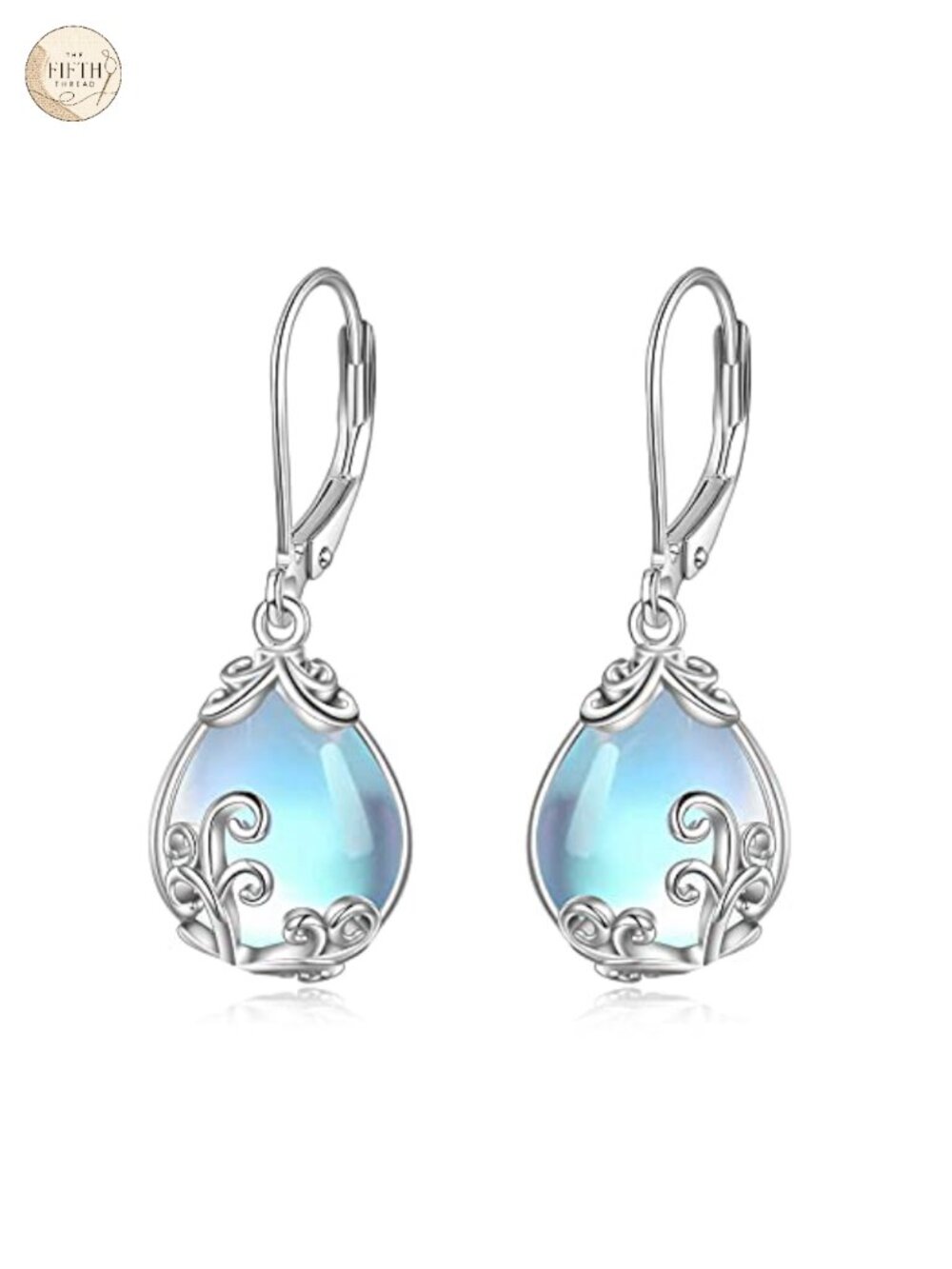 Sterling Silver Celtic Filigree Teardrop Leverback Dangle Earrings